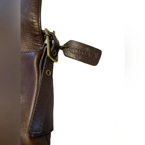Vintage Coach Monterey Brown Leather Bag - Soft Flap 9829 - Picture 8 of 16